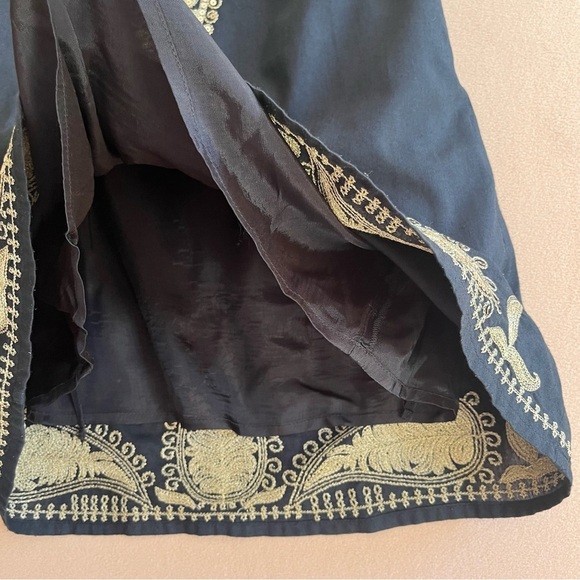 Free People Gold Sparkly Embellished Sequin Paisley Pattern Black in size 4 - Picture 8 of 15